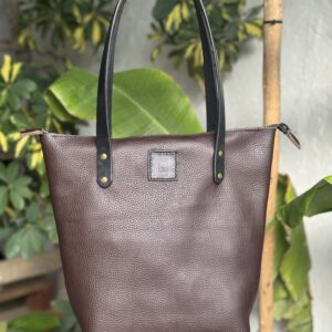 Bolso tote de vacuno marrón